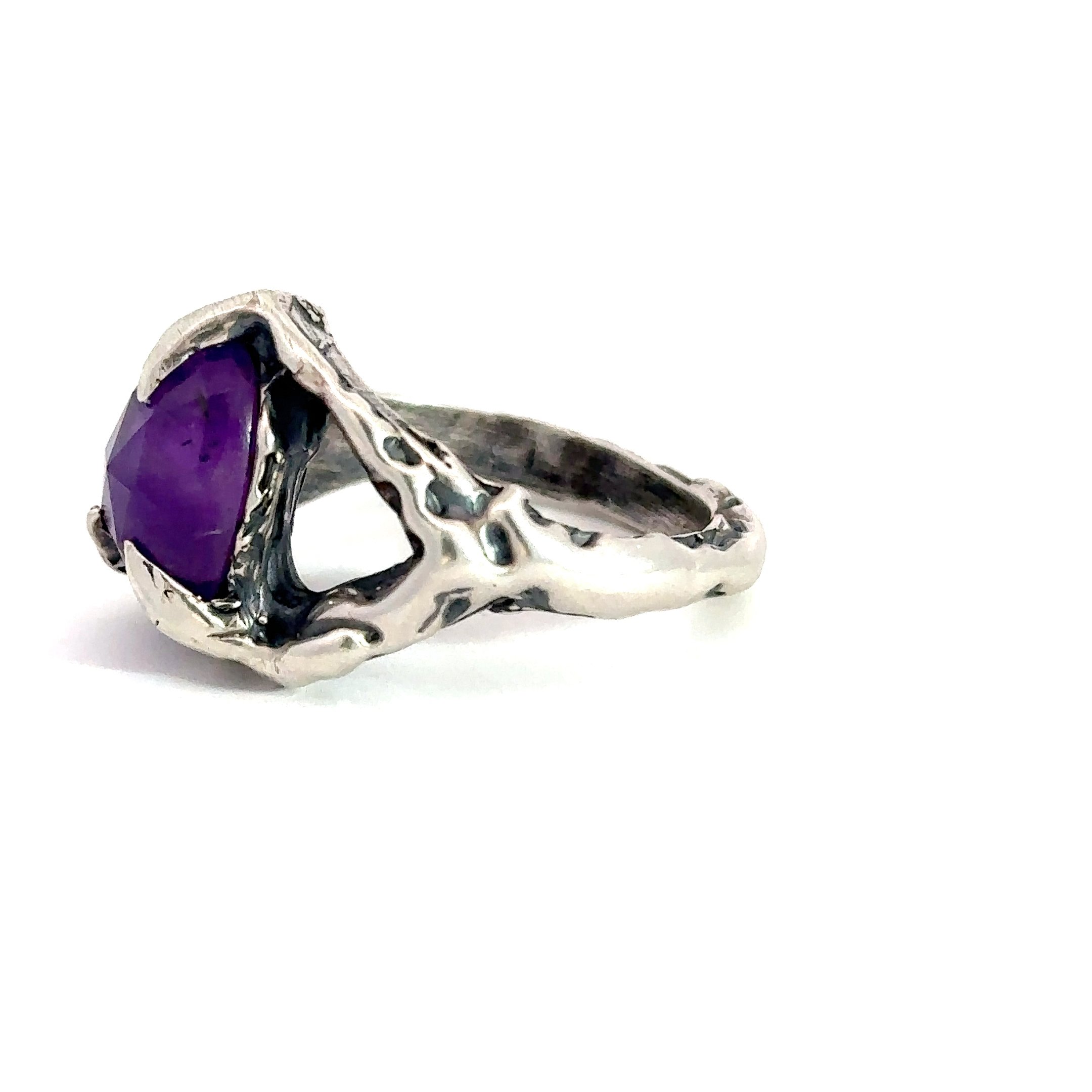 Claw Set Amethyst Ring
