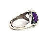 Claw Set Amethyst Sterling Silver Ring - Size 9