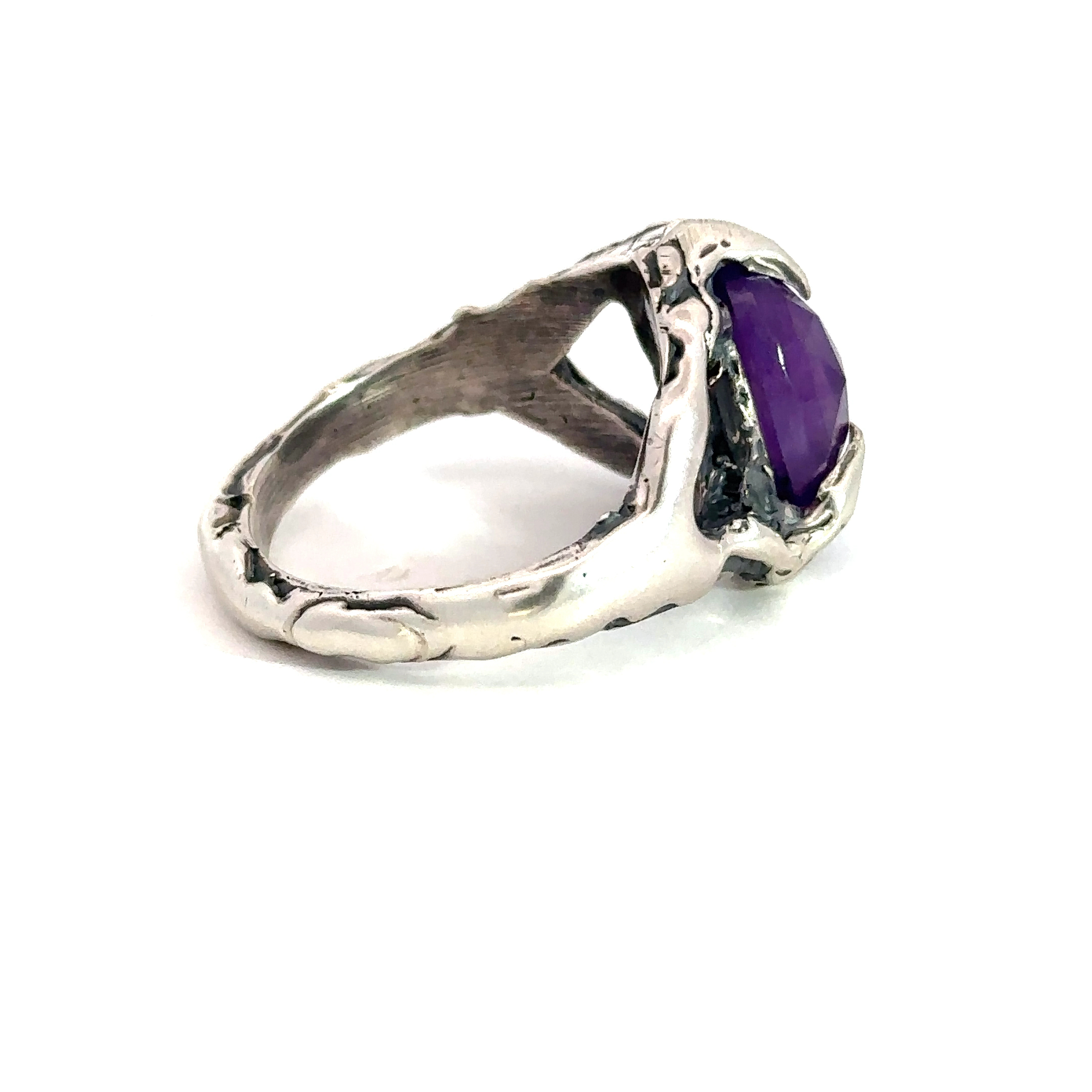 Claw Set Amethyst Ring