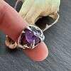 Claw Set Amethyst Sterling Silver Ring - Size 9
