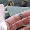 Sterling Silver Rainbow Moonstone Ring - Stackable Gemstone Rings for Women - Crystal Rings for Women