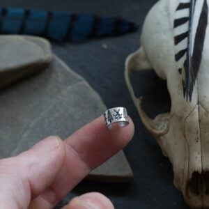 Tiny Cernunnos Ear Cuff - Ancient Celtic God - Nature Spirit - Pagan Jewelry - Shamanism - Spirit Animal - Stag - Deer