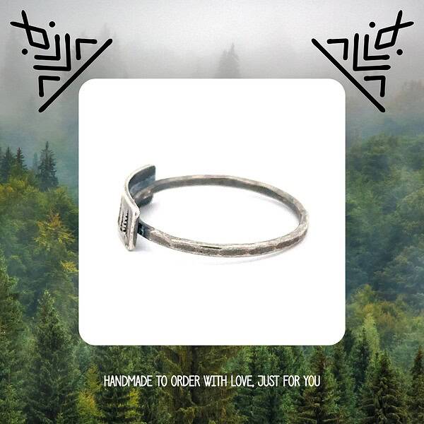 Pine Tree Ring - Forest Ring - Nature Jewelry - Evergreen Tree - Fir - Pagan Symbolism - Tree Rings - Stack Ring - Winter Solstice