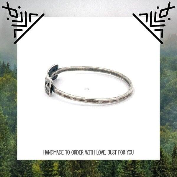 il_fullxfull.6157297253_ctin.jpg Witch Bitch - Dainty Silver Stacking Ring - Witchcraft - Coven Jewelry - Sister Witch - Pagan - Wiccan