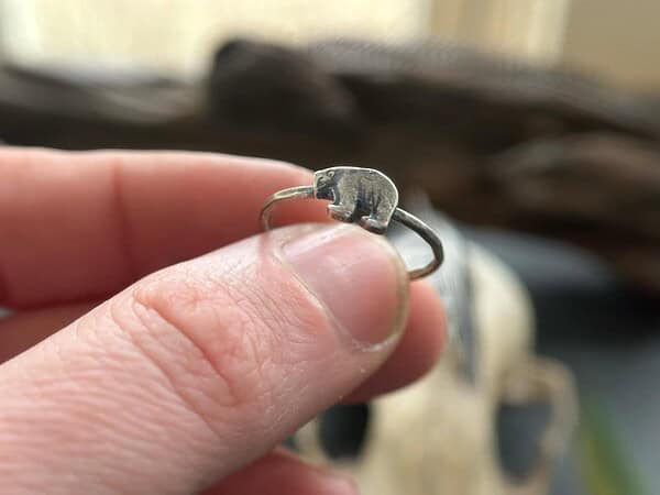 Silver Bear Ring, Bear Ring, Unique Silver Bear Jewelry, Animal