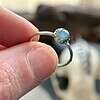 Labradorite Stacking Ring, Dainty Silver Ring, Gemstone Jewelry, Sterling Silver Gemstone Ring, Unique Gift for Her, Blue Stone Silver Ring