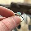 Opal Stacking Ring, Minimalist Silver Opal Jewelry, October Birthstone Gift, Unique Bridesmaid Ring, Handmade Opal Band, Opal Stackable Band