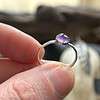 Amethyst Stacking Ring, Dainty Birthstone Jewelry, Purple Gemstone Ring, Stackable Silver Band, Gift Idea, Dainty Purple Gemstone Jewelry
