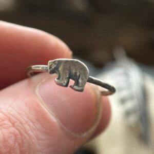 Silver Bear Ring, Bear Ring, Unique Silver Bear Jewelry, Animal Ring, Gift For Her, Animal Jewelry, Grizzly Bear Ring, Viking Bear Ring