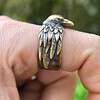 Viking Raven Ring Odin Hugin Munin Norse Mythology Jewelry Pagan Gift for Him Nordic Spirit Animal Band Anniversary Men's Accessory