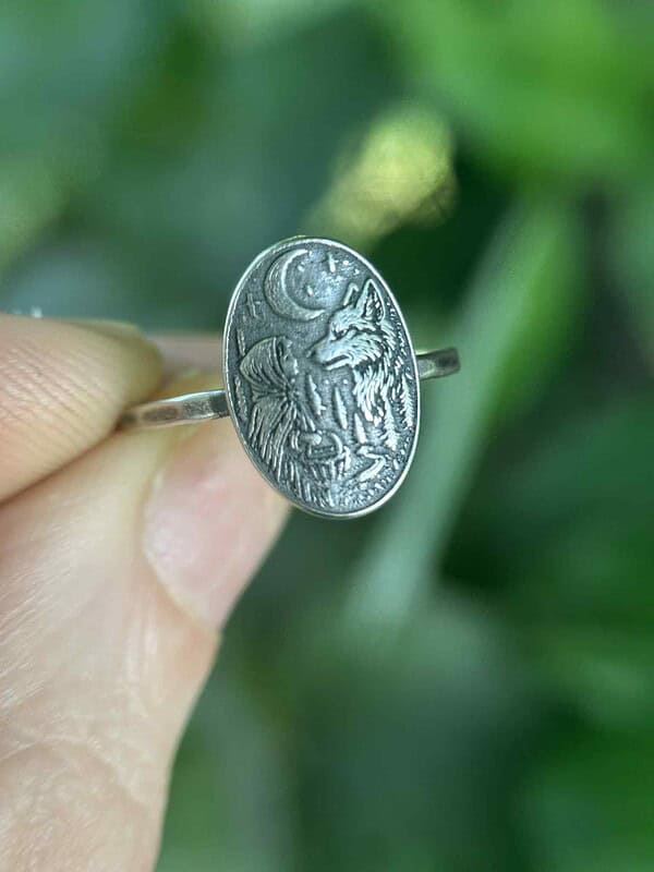 il_fullxfull.7085499896_ma22.jpg Sterling Silver Wolf Ring Red Riding Hood