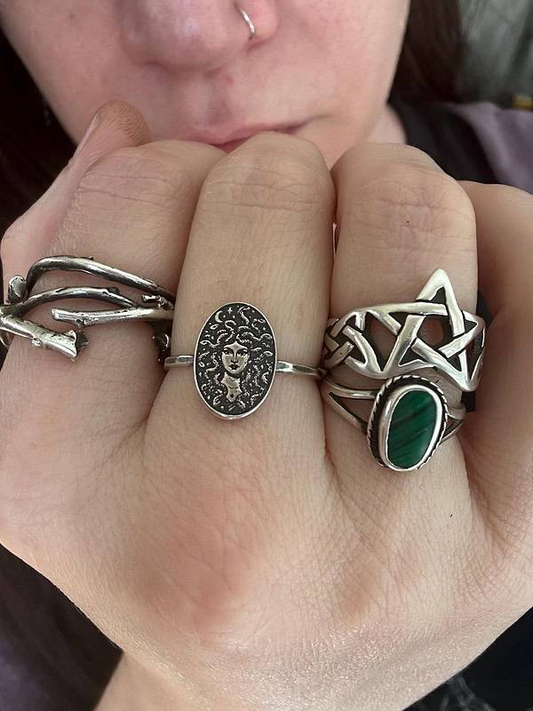 il_fullxfull.7140972220_saiq.jpg Sterling Silver Medusa Ring – Greek Mythology Oval Signet – Serpent Jewelry Snake Goddess – Pagan Witchy Ring – Handmade Occult Dark Fantasy