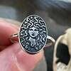 il_fullxfull.7141078440_gyfm.jpg Sterling Silver Medusa Ring – Greek Mythology Oval Signet – Serpent Jewelry Snake Goddess – Pagan Witchy Ring – Handmade Occult Dark Fantasy