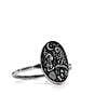 Sterling Silver Alice in Wonderland Ring, Storybook Jewelry with Caterpillar Scene
