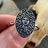 il_fullxfull.7188953491_1air.jpg Sterling Silver Medusa Ring – Greek Mythology Oval Signet – Serpent Jewelry Snake Goddess – Pagan Witchy Ring – Handmade Occult Dark Fantasy