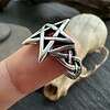 Sterling Silver Celtic Knot Pentagram Ring, Witchy Pagan Jewelry, Wiccan Star Gift for Her, Spiritual Protection Symbol, Statement Band