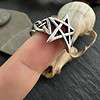 Sterling Silver Celtic Knot Pentagram Ring, Witchy Pagan Jewelry, Wiccan Star Gift for Her, Spiritual Protection Symbol, Statement Band