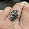 Sterling Silver Hansel and Gretel Ring, Fairy Tale Storybook Jewelry, Grimm Brothers Witch Oven Scene, Handmade Fantasy Ring