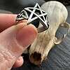 Sterling Silver Celtic Knot Pentagram Ring, Witchy Pagan Jewelry, Wiccan Star Gift for Her, Spiritual Protection Symbol, Statement Band