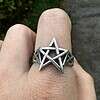 Sterling Silver Celtic Knot Pentagram Ring, Witchy Pagan Jewelry, Wiccan Star Gift for Her, Spiritual Protection Symbol, Statement Band