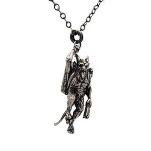 handcrafted krampus pendant Walpurgis Night Witch Necklace Witches Bonfire Pendant Pagan Festival Jewelry Occult Gift for Her Wiccan Ritual Amulet Witchy Accessory