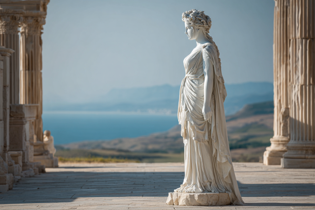 Famous Greek god and goddess statues