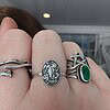 il_fullxfull.7619129770_iylh.jpg Sterling Silver Alice in Wonderland Ring, Storybook Jewelry with White Rabbit House Scene