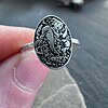 il_fullxfull.7619162734_b3hy.jpg Sterling Silver Alice in Wonderland Ring, Storybook Jewelry with White Rabbit House Scene