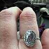 Sterling Silver Cat Ring - I Do Not Think Therefore I Do Not Am