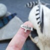 Raven Ring - Huginn and Muninn - Odin's Ravens - Viking Jewelry - Elder Futhark Runes - Norse Pagan - Copper Brass Fine Silver