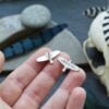 Raven Stud Earrings - Huginn and Muninn - Odin's Ravens - Viking Jewelry - Elder Futhark Runes - Norse Pagan Raven Stud Earrings - Huginn and Muninn - Odin's Ravens - Viking Jewelry - Elder Futhark Runes - Norse Pagan