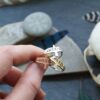 Raven Ring - Huginn and Muninn - Odin's Ravens - Viking Jewelry - Elder Futhark Runes - Norse Pagan - Copper Brass Fine Silver