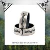 Rune Ring  - Huginn and Muninn - Viking Jewelry - Pagan Wedding Gift - Raven Jewelry - Ansuz - Runes - Spirit Animal