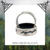 Rune Ring  - Huginn and Muninn - Viking Jewelry - Pagan Wedding Gift - Raven Jewelry - Ansuz - Runes - Spirit Animal