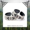 Rune Ring  - Huginn and Muninn - Viking Jewelry - Pagan Wedding Gift - Raven Jewelry - Ansuz - Runes - Spirit Animal