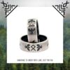 Rune Ring  - Huginn and Muninn - Viking Jewelry - Pagan Wedding Gift - Raven Jewelry - Ansuz - Runes - Spirit Animal