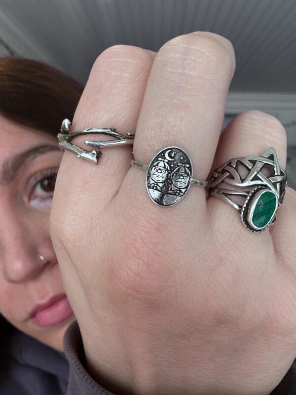 Sterling Silver Alice in Wonderland Ring, Storybook Jewelry Tweedledee and Tweedledum, Handmade Fantasy Ring, Literary Folklore Jewelry Sterling Silver Alice in Wonderland Ring, Storybook Jewelry Tweedledee and Tweedledum, Handmade Fantasy Ring, Literary Folklore Jewelry