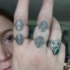 Baba Yaga Iron Teeth Ring Sterling Silver Witch Jewelry Slavic Folklore Gothic Botanical Statement Gift for Her Crone Fairy Tale Pagan Gift Web of Wyrd Ring