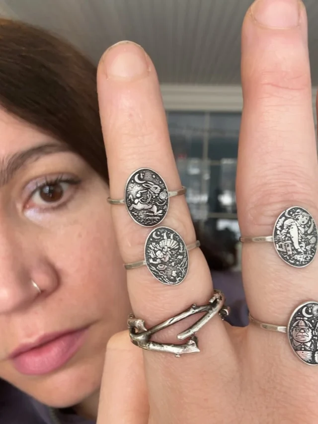 I thought I had closed the book on the Alice in Wonderland rings…

But you kept asking for more, so here they are.

Which one is your favorite??